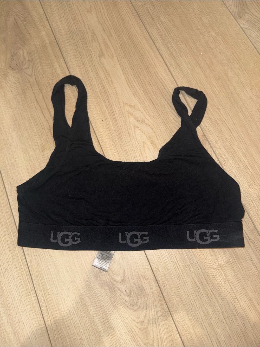 UGG Black Seamless Logo-Band Bralette